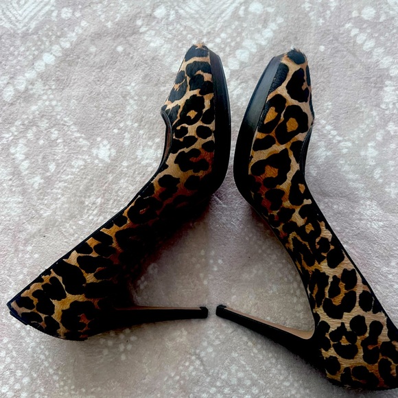 COACH Mohair Leopard Stiletto Heels - Picture 2 of 6